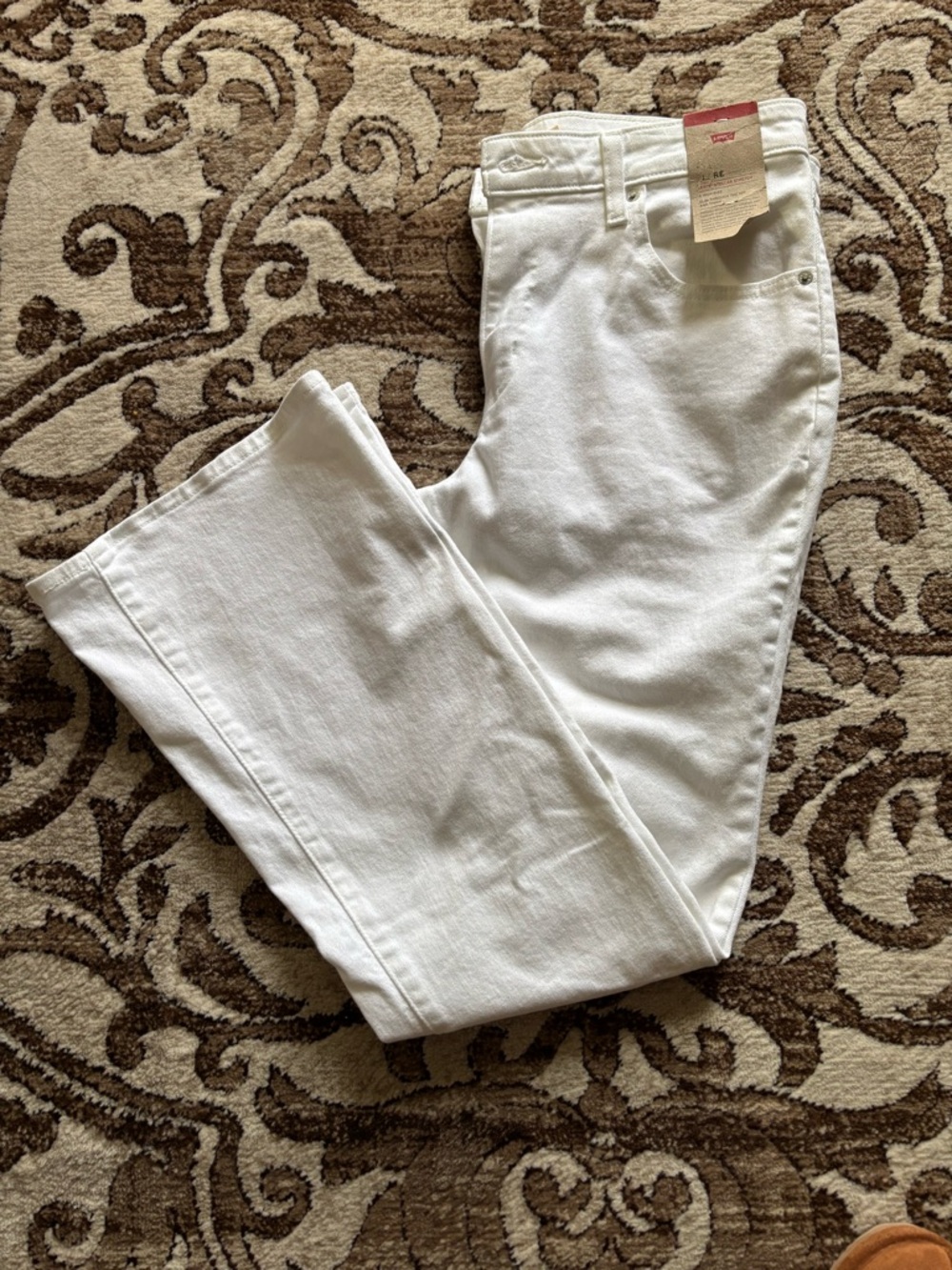 Levi's White slim through hip-High-Rise Jeans